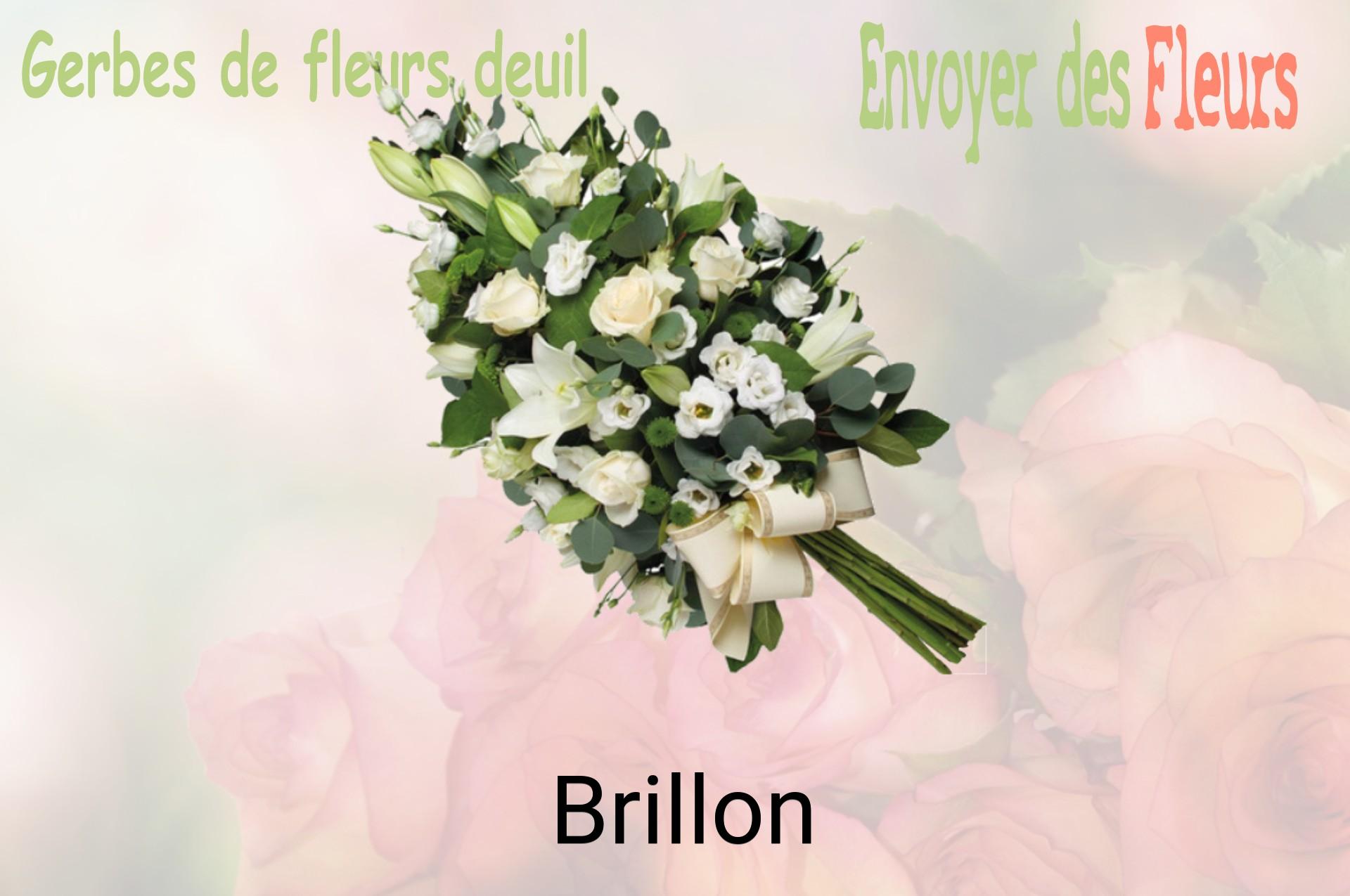 Gerbe de fleurs de deuil livrée à Brillon